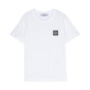 Kompas Motiv Hvid T-shirt