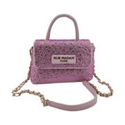 Pink Krystal Håndtaske med Kæde Strop