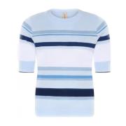 Skovhuus 3466 Striped O-Neck Pale Blue