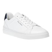 Sneaker in white tumbled leather