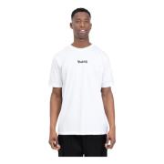 Grafisk Print Hvid T-shirt til Mænd