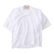 Elegant Hvid Bomuld T-Shirt