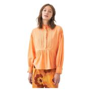 Bomuld voile Viktoriansk-stil bluse Anna