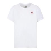 Hvid Logo Patch Kortærmet T-Shirt