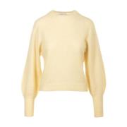 Creme Sweater med Paricollo Detalje