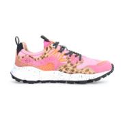 Pink Leopard Print Sneakers