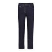 Laurie Helen Straight Ml Trousers Straight 100875 49501 Dark Blue Denim