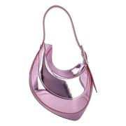 Pink Metallic Curve Håndtaske