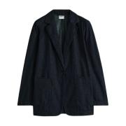 Denim Suit med enkeltknap jakke