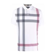 Stribet Bomulds Polo Shirt