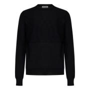 Sort Merinould Crew-neck Sweater