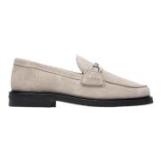 Loafer i ruskind, taupe