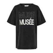 Copenhagen Muse Muse Toppe T-Shirts 203428 Med Grey Mel