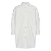 Hvid Skjortekjole med Frontknapper
