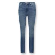 Mørkeblå High Waist Skinny Jeans