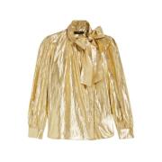 Guld Taffeta Skjorte