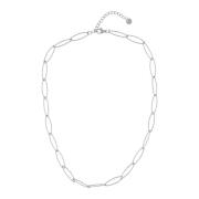 Passion Waterproof Oval Delicate Link Necklace Silver Plating