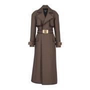 Mini monogram jacquard trench coat