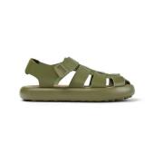 Grøn læder ankelrem sandaler