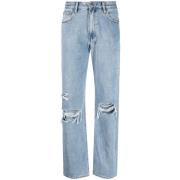 Ægte Trashed Wide Blå Jeans