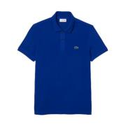 Slim Fit Bomuld Polo Shirt (Blå)