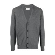 Grå Cashmere Cardigan med Knapper