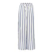 My Essential Wardrobe Miamw Pant Bukser 10704699 Snow White W. Blue Stripe