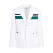 Skreddersyet jakke i hvid grøn marineblå