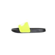 Fluorescerende gul og sort Slide Sandaler