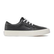 Sort PU Læder Skate Derby Sneakers