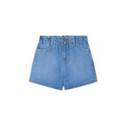 Vintage Denim Tapered Shorts