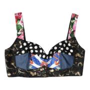 Blomstret Patchwork Crop Top