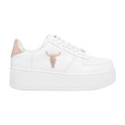 Recharge White Rose Gold Sneakers