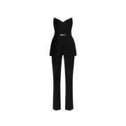 Sort Bi-Stretch Ærmeløs Jumpsuit