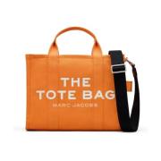 Orange Canvas Logo Print Skuldertaske