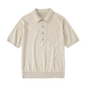 Bomuld Jersey Polo Skjorte med 4 Knapper