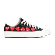 Sorte Hjerte Lave Sneakers