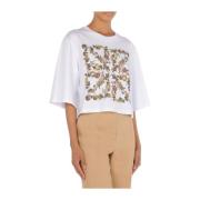 Blomsterprint Hvid T-shirt