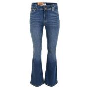 Mid Blue Flare Jeans til Kvinder