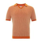 Stribet Orange Polo Tennisskjorte