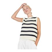 Farveblok Strikket Tank Top