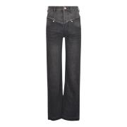 Faded Black Noemie Straight-Leg Jeans