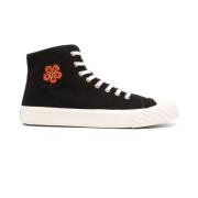 Sort Blomstret High Top Sneakers