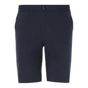 Blå Bermuda Shorts Elastisk Talje Lommer