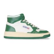 Grøn Bicolor Mid Sneakers