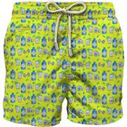 Grafisk Print Badeshorts med Elastisk Talje