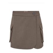 Wrap Pocket Skort i valnød