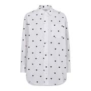 Heartcc Oversize Skjorte Bluse Hvid