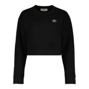 Broderet Logo Sweatshirt Rund Hals