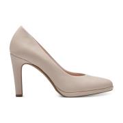 Beige Højhælede Pumps